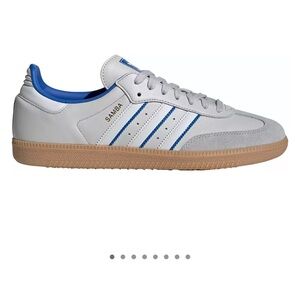 Adidas Samba White and Blue Sneakers